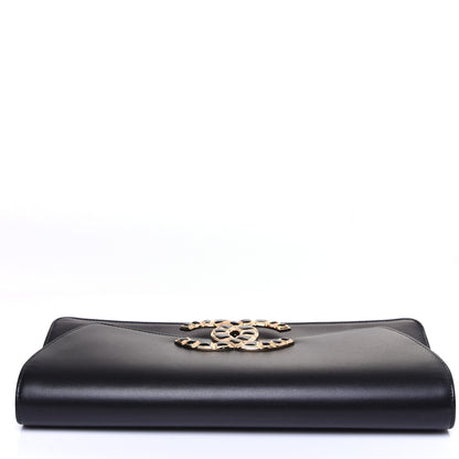 Chanel Lambskin Evening In Egypt Clutch Black 13 of 15