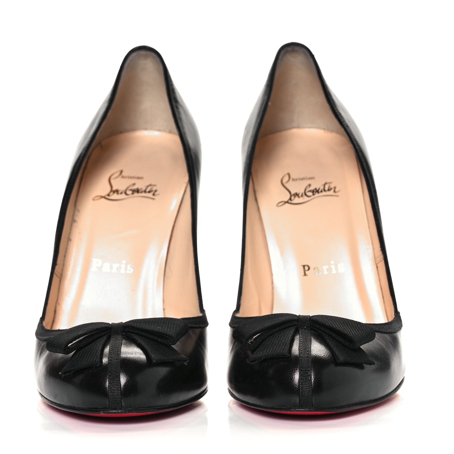 Nappa Grosgrain Lavalliere 100 Pumps 38 Black