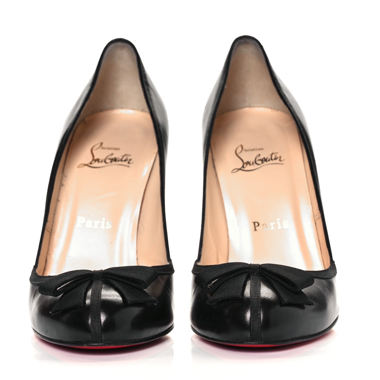 Christian Louboutin Nappa Grosgrain Lavalliere 100 Pumps 38 Black 2 of 9