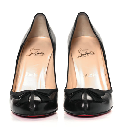 Christian Louboutin Nappa Grosgrain Lavalliere 100 Pumps 38 Black 2 of 9