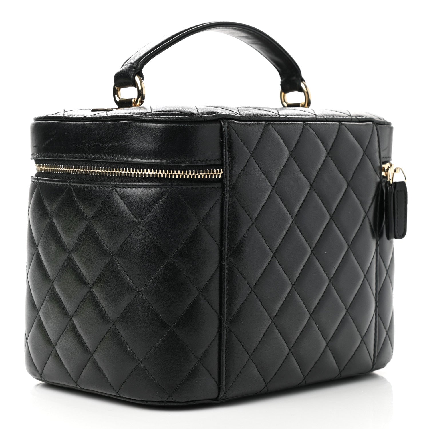 Chanel Lambskin Quilted Trendy CC Vanity Pouch Black 2 of 12