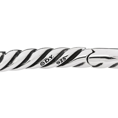 David Yurman Sterling Silver  Diamond 9.5mm Pure Form Smooth Bangle Bracelet 3 of 3