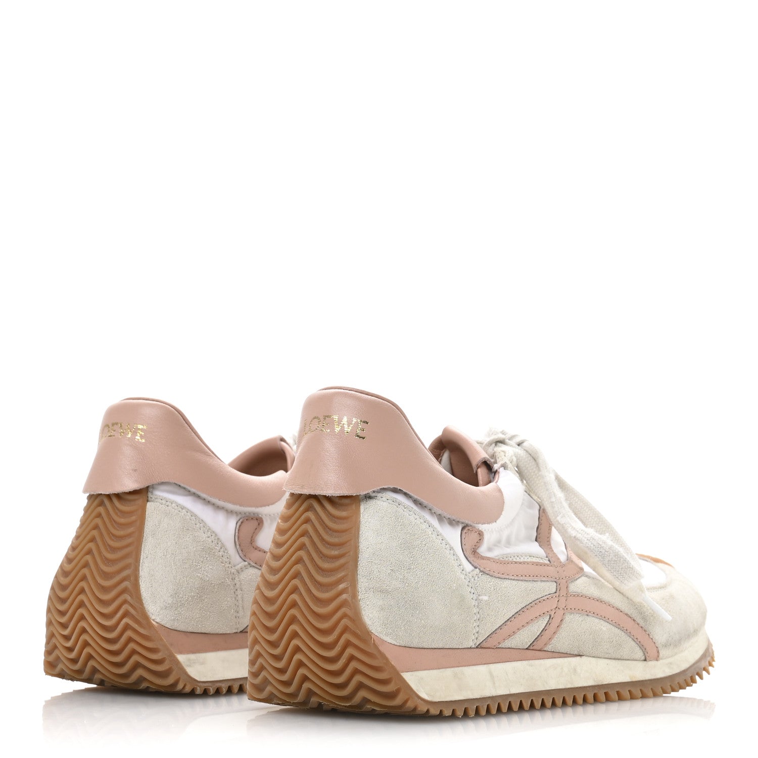 Loewe Nylon Suede Flow Runner Sneakers 41 White Powder 5 of 8
