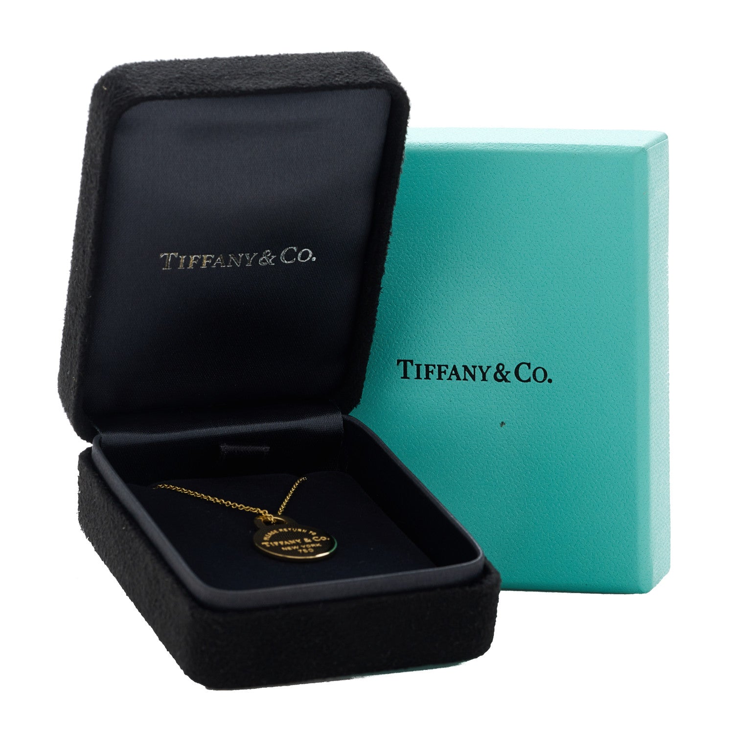 Tiffany 18K Yellow Gold Return to Tiffany Round Charm Necklace 5 of 5