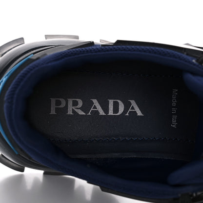 Prada Rubber Knit Fabric Cloudbust Thunder Sneakers 38.5 Navy Black 7 of 8