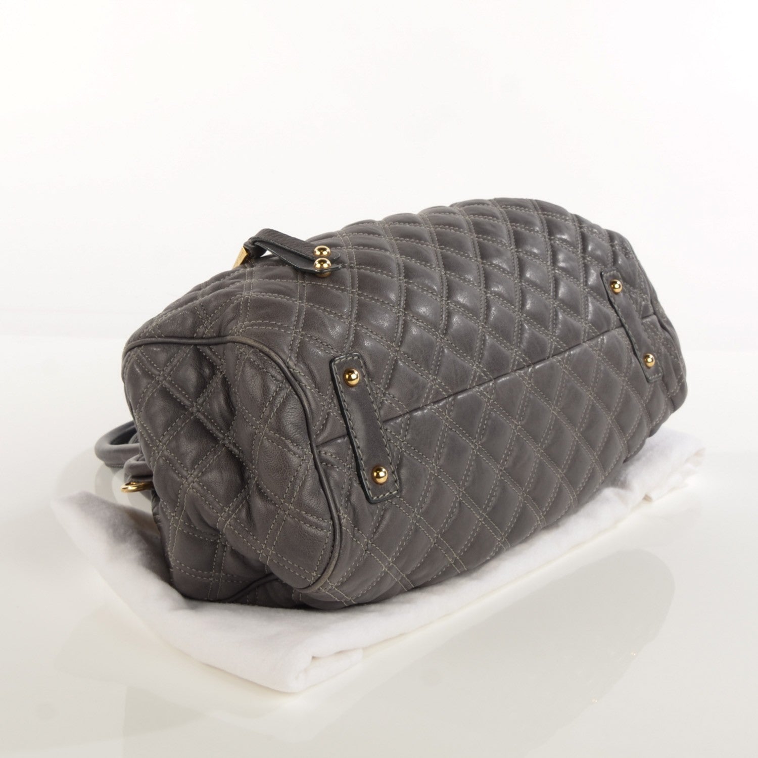 Marc Jacobs Calfskin Quilted Stam Dark Grey 4 of 9