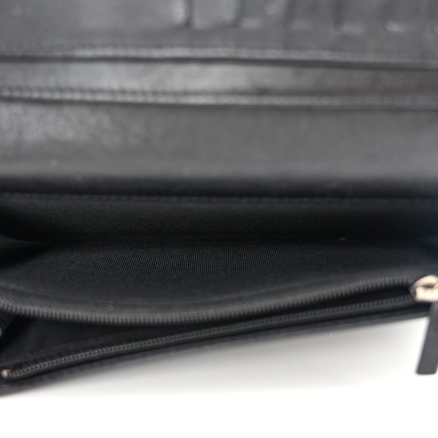Chanel Patent Calfskin Quilted Yen Wallet So Black 6 of 14