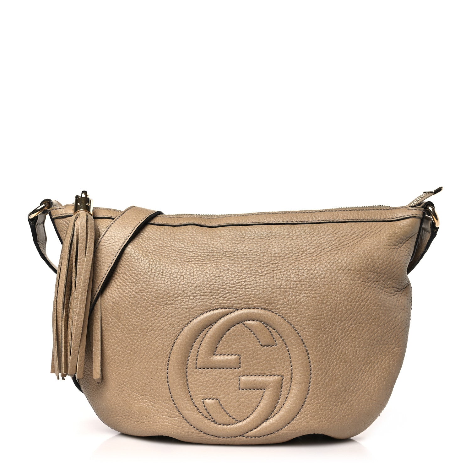 Gucci Pebbled Calfskin Small Soho Hobo Nude 1 of 9