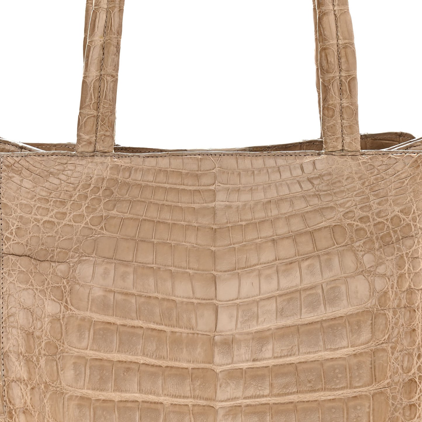 Crocodile Shoulder Bag Beige