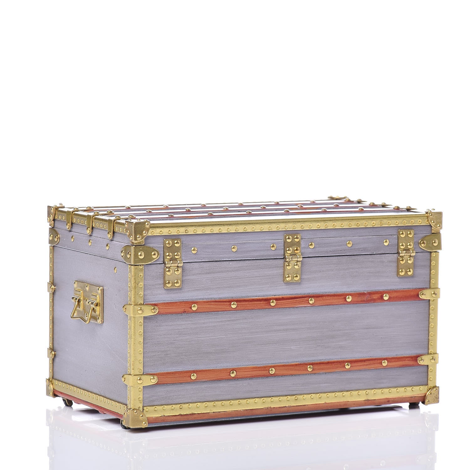 Louis Vuitton Mini Malle Zinc Trunk Paperweight Jewelry Box 3 of 10