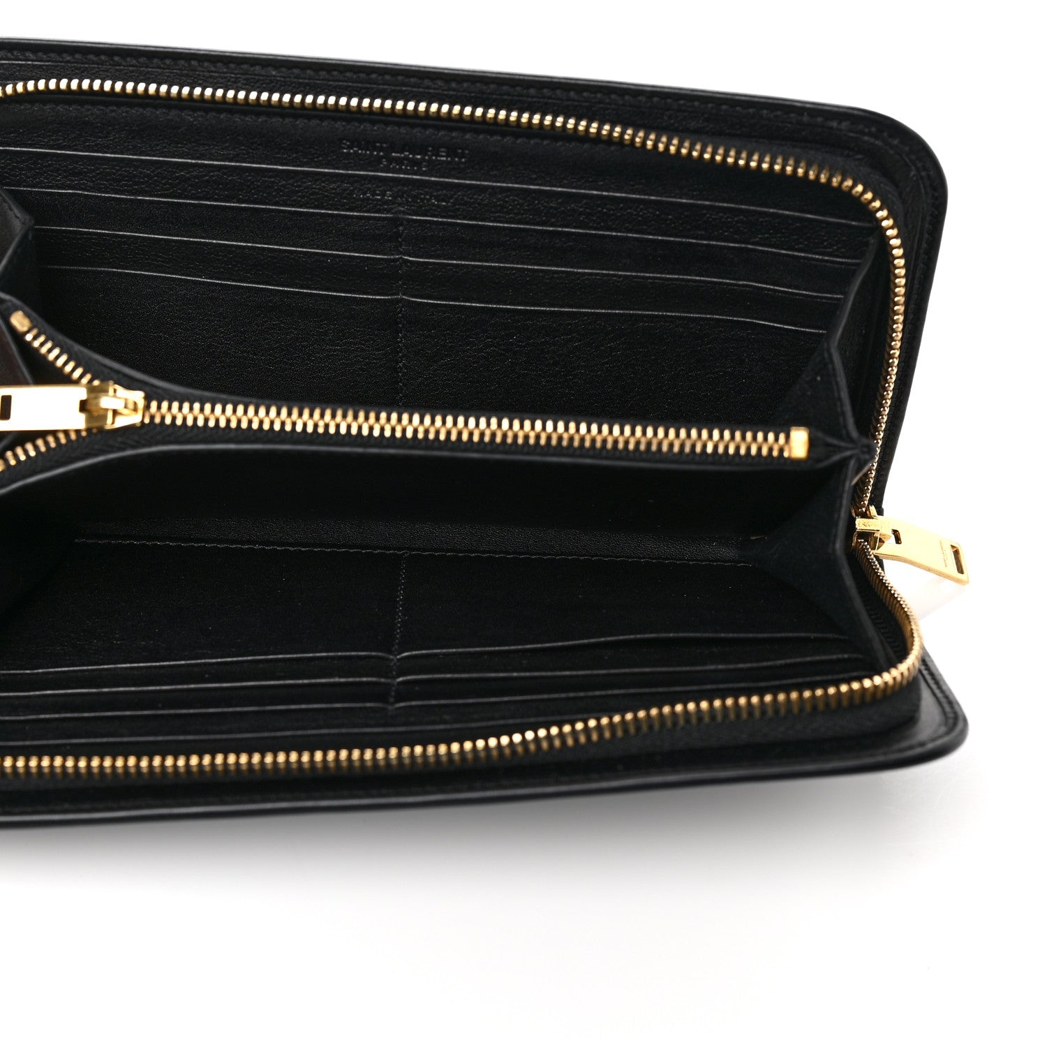 Saint Laurent Calfskin Classic Zip Around Continental Wallet Black 5 of 8
