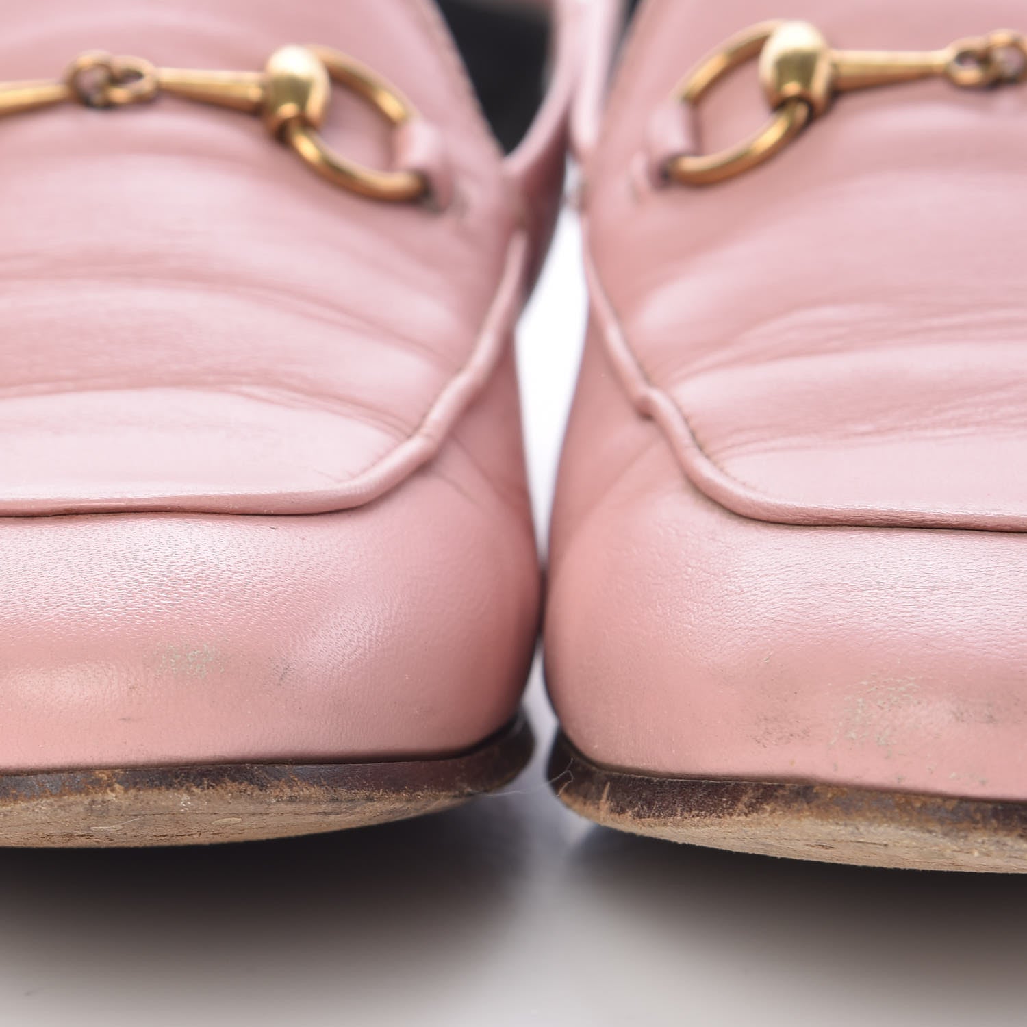 Gucci Lambskin Womens Brixton Horsebit Loafers 37.5 Perfect Pink 15 of 18