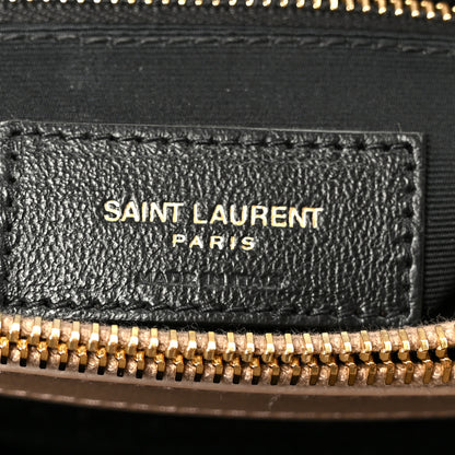 Saint Laurent Suede Y Quilted Monogram Medium Loulou Chain Satchel Taupe 7 of 11