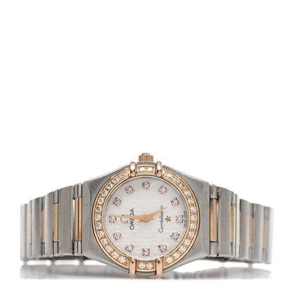 Omega Stainless Steel 18K Red Gold Diamond Bezel Mother of Pearl 23mm Constellation Quartz Watch 895.1203 3 of 6