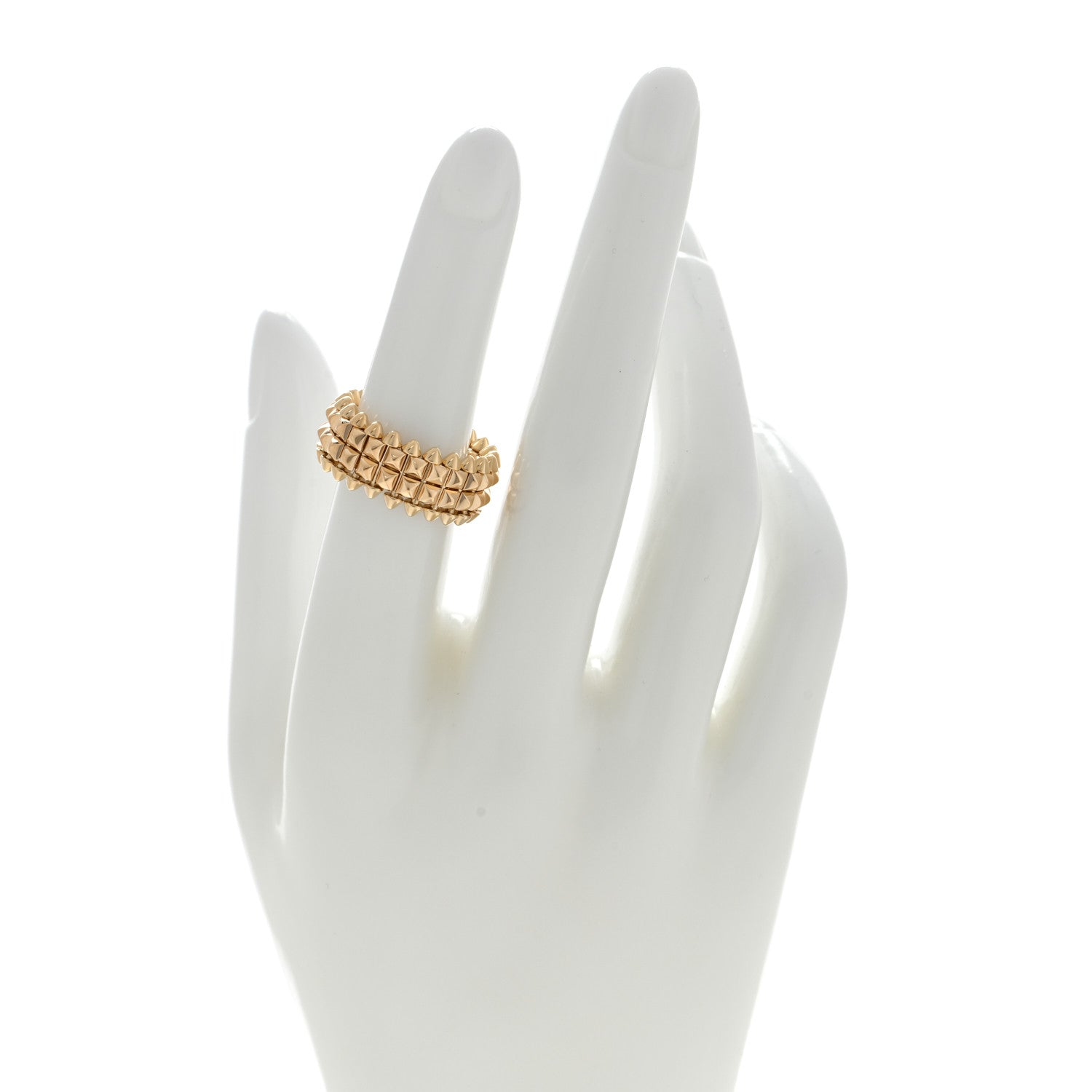 Cartier 18K Yellow Gold Double Row Clash De Cartier Ring 53