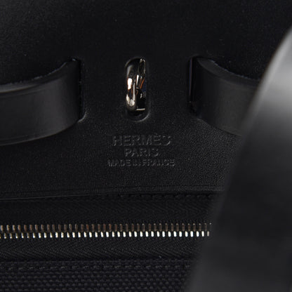 Hermes Military Toile Vache Hunter Herbag a Dos Zip Retourne Backpack Black 7 of 10