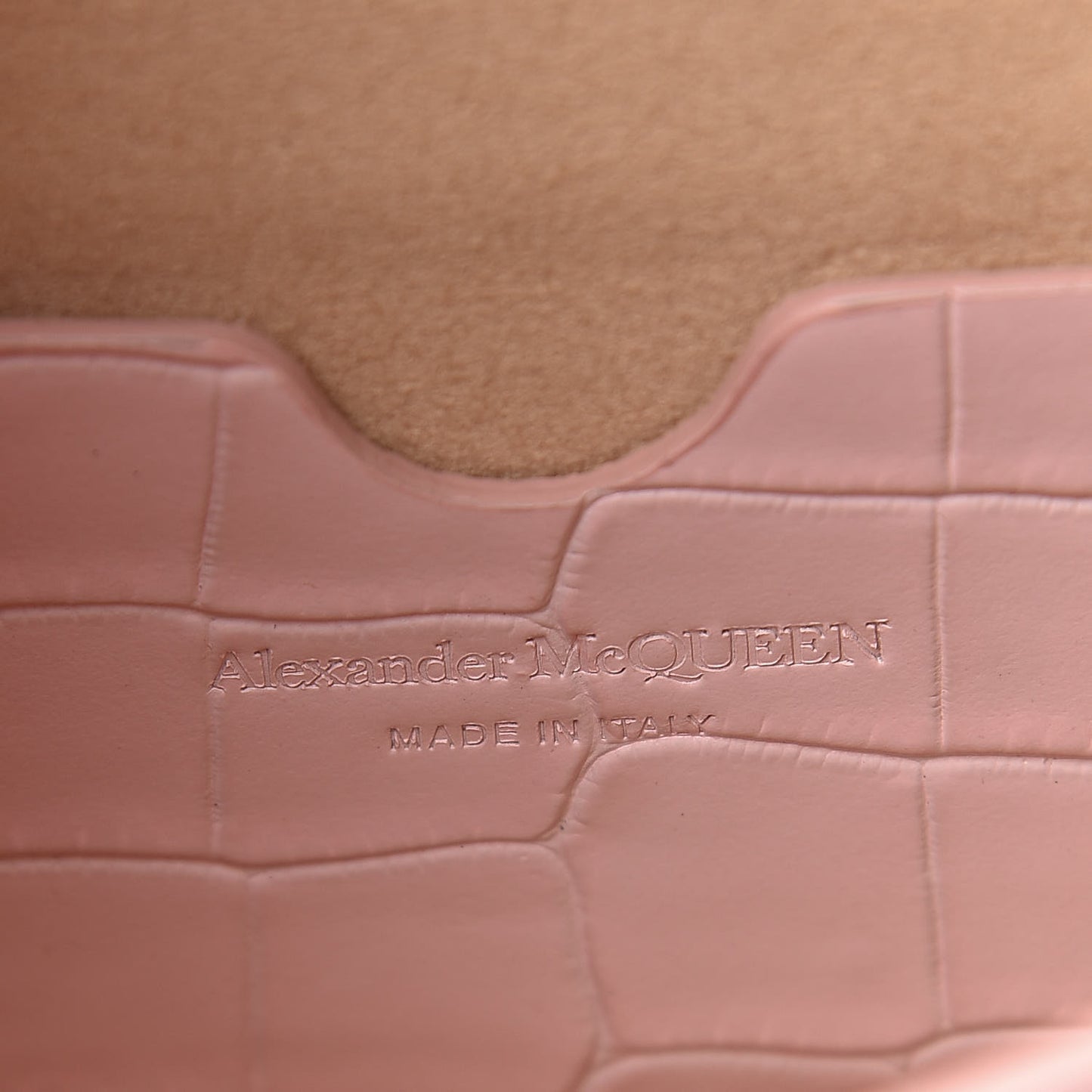 Calfskin Crocodile Embossed Skull Mini Crossbody Bag Pink