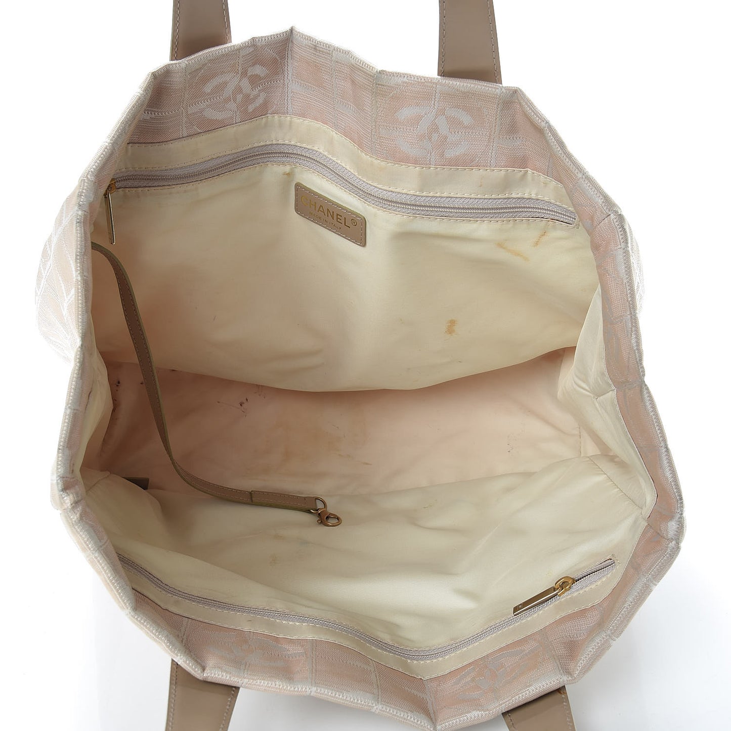Nylon Medium Travel Tote Beige
