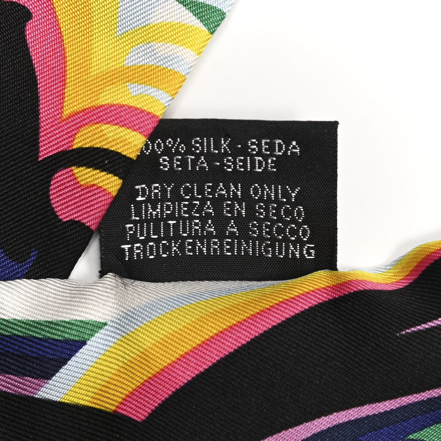 Hermes Silk Brides De Gala Shadow Twilly Black Jaune Multicolor 6 of 6