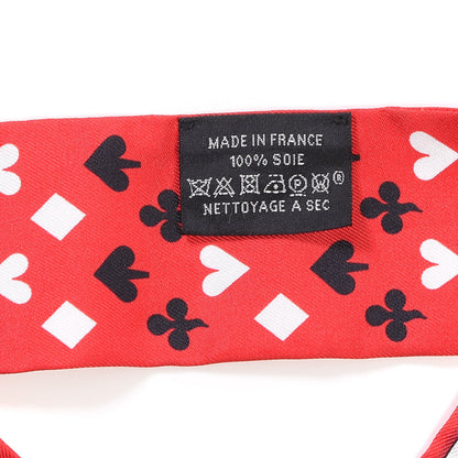 Hermes Silk Jeu de Cartes Twilly Rouge Black Ardoise 3 of 3