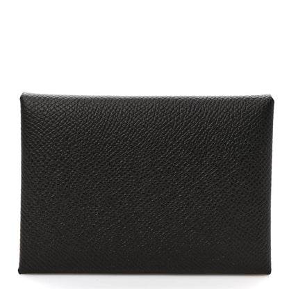 Hermes Epsom Calvi Duo Card Case Black 1 of 7