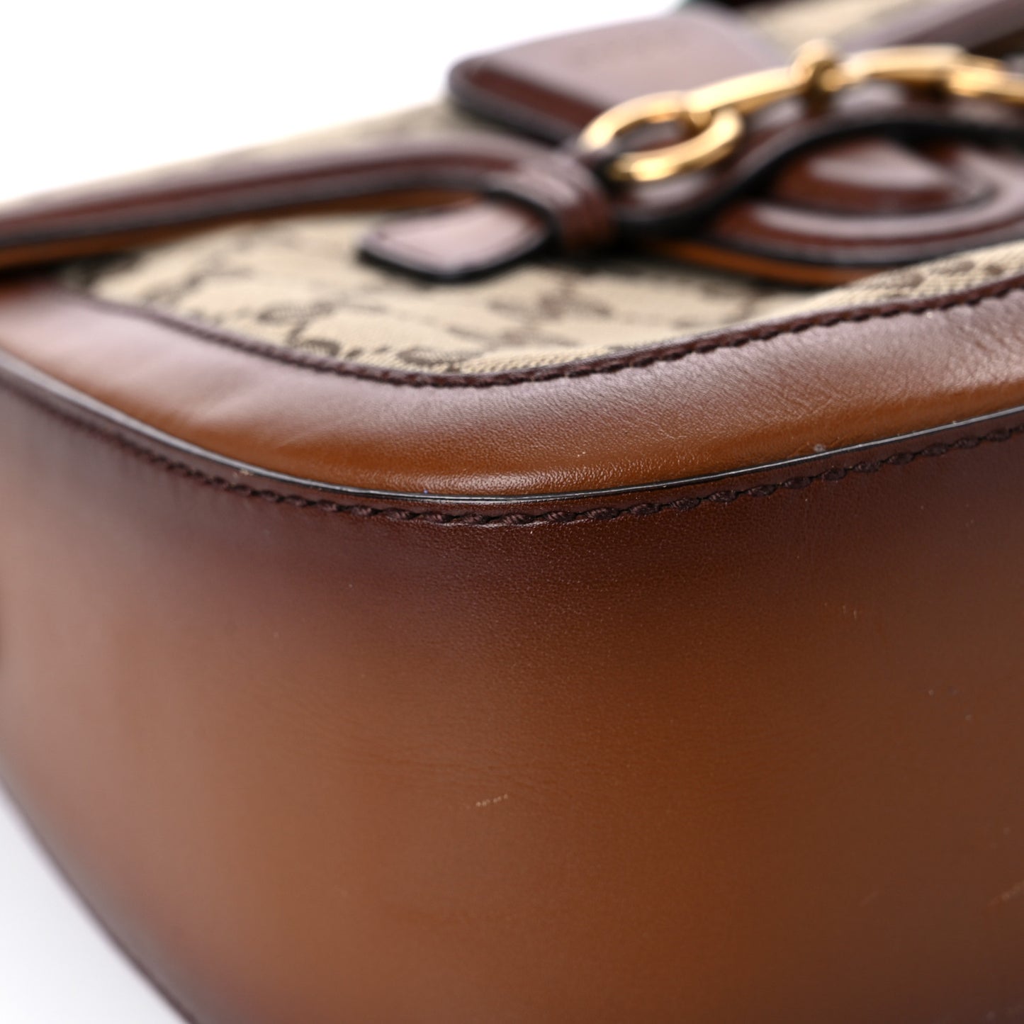 Monogram Medium Lady Web Shoulder Bag Beige Cuir