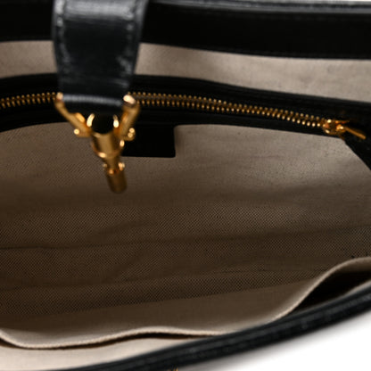 Gucci Azalea Calfskin GG Monogram Bi-Color Debossed Small Jackie 1961 Hobo Mystic White Black 5 of 10