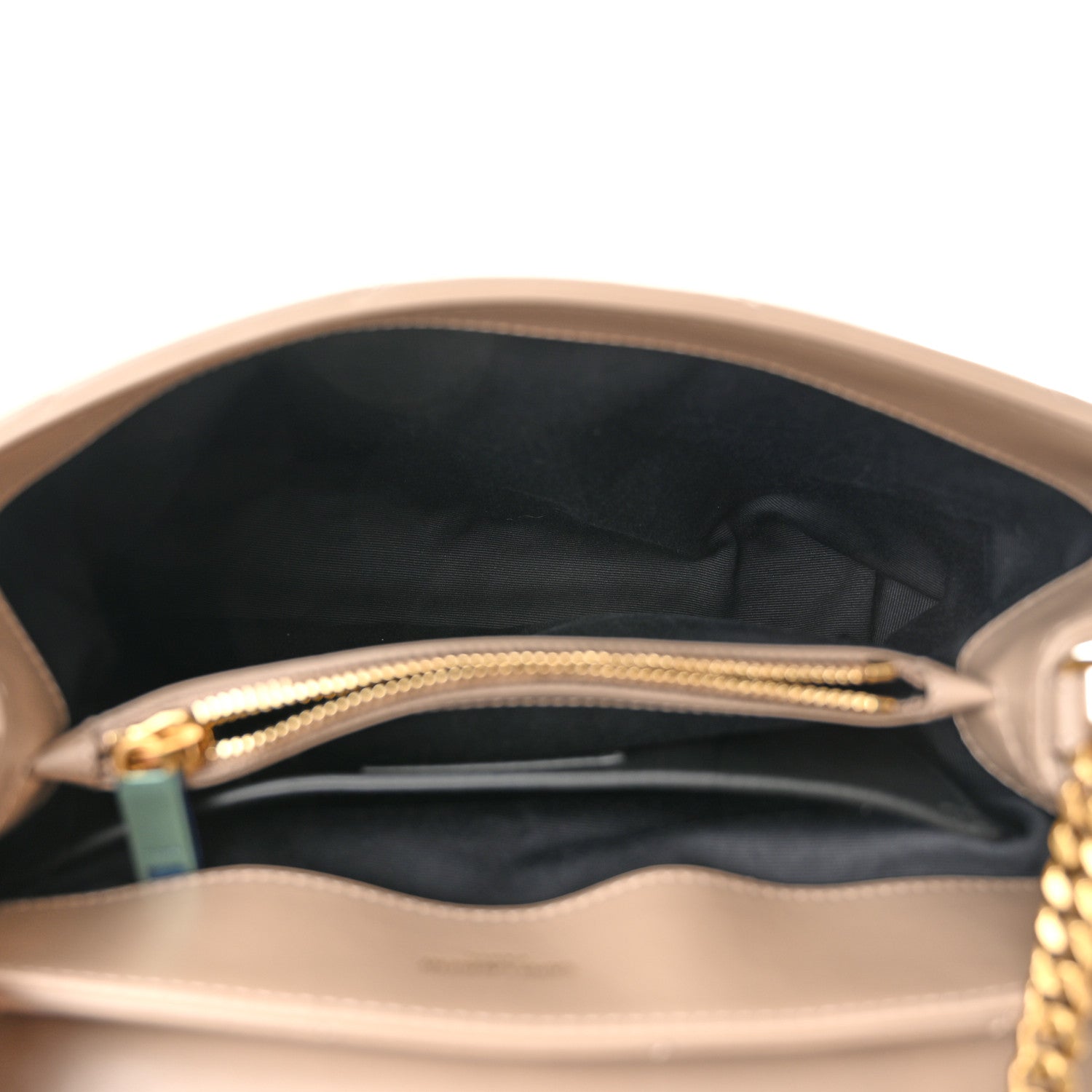Saint Laurent Calfskin Y Quilted Monogram Small Loulou Chain Satchel Dark Beige 5 of 10