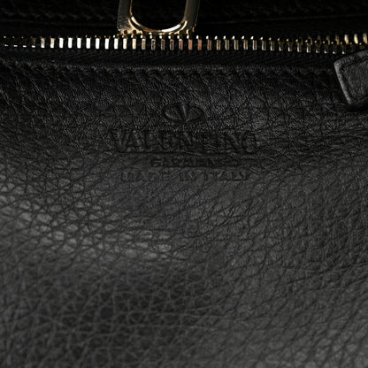 Valentino Garavani Pebbled Calfskin Large Rockstud Flip-Lock Messenger Bag Black 6 of 10