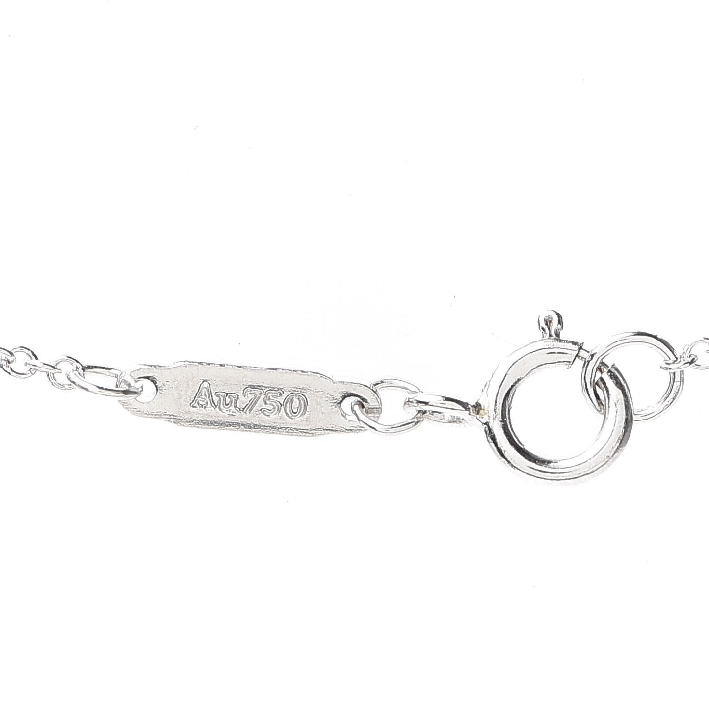 18K White Gold Diamond Small Ampersand Pendant Necklace