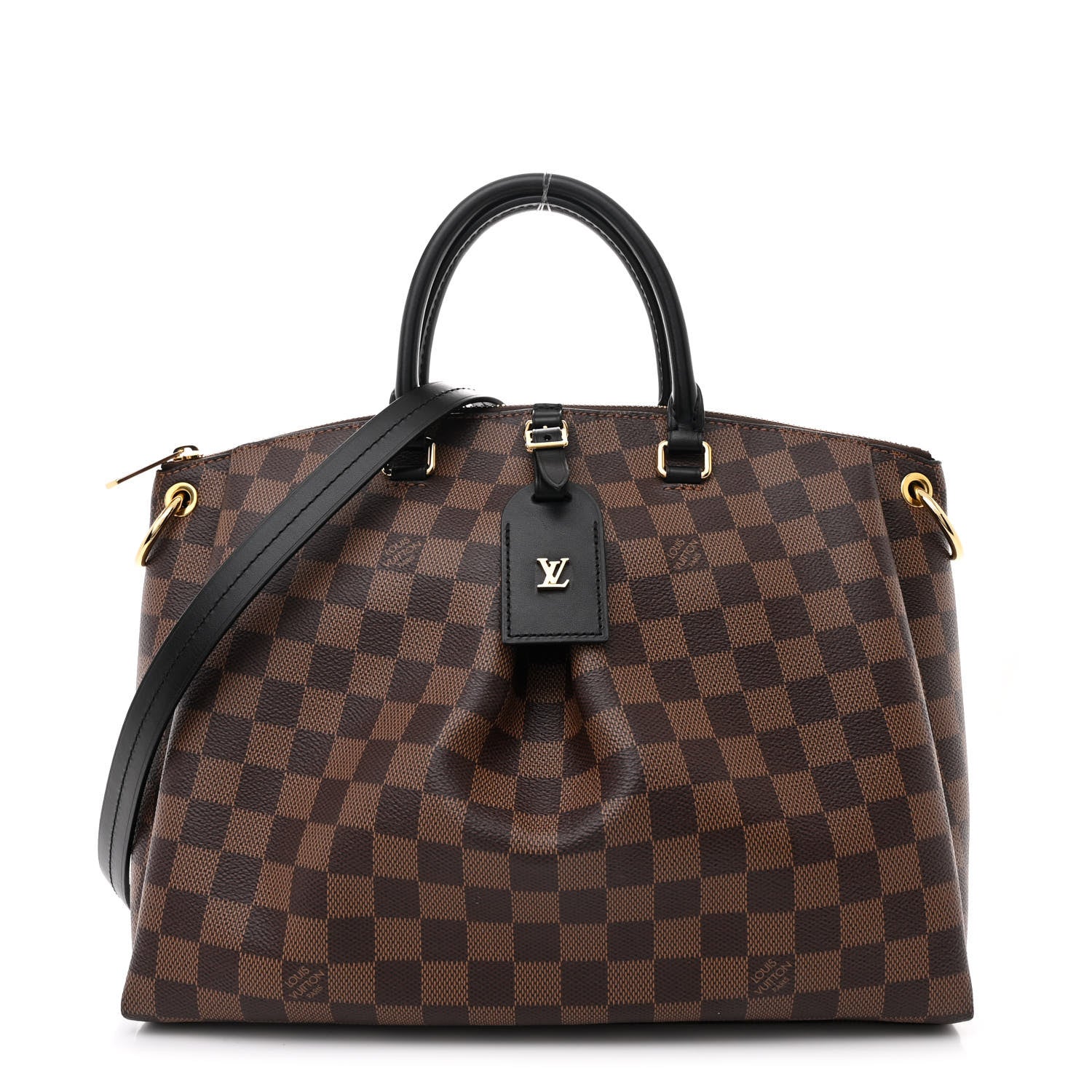 Louis Vuitton Damier Ebene Odeon Tote MM Black 1 of 9