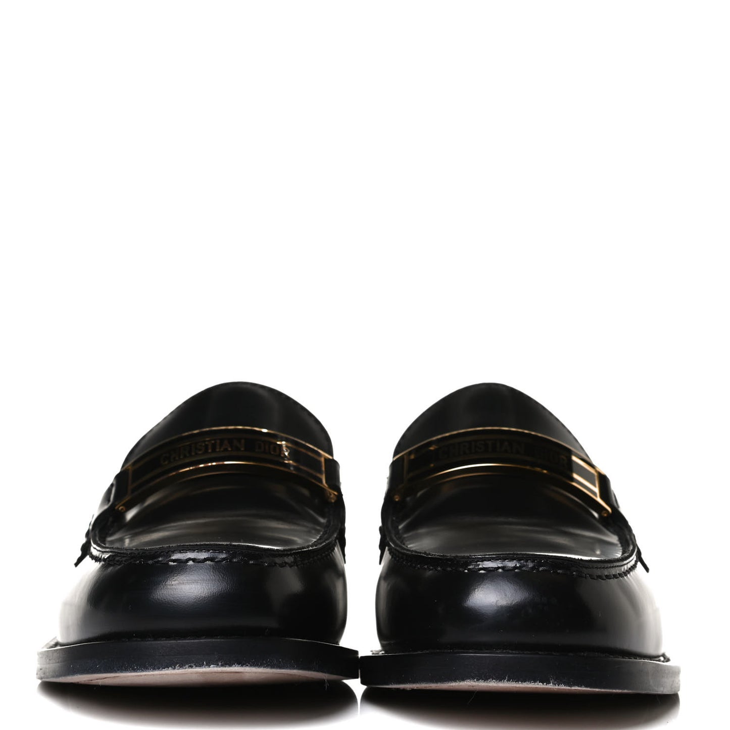 Brushed Calfskin Dior Code 15mm Loafers 39.5 Black