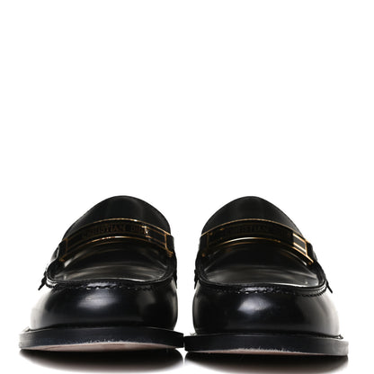 Christian Dior Brushed Calfskin Dior Code 15mm Loafers 39.5 Black 2 of 15