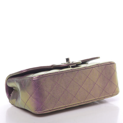 Chanel Iridescent Lambskin Quilted Mini Rectangular Flap Purple 4 of 10