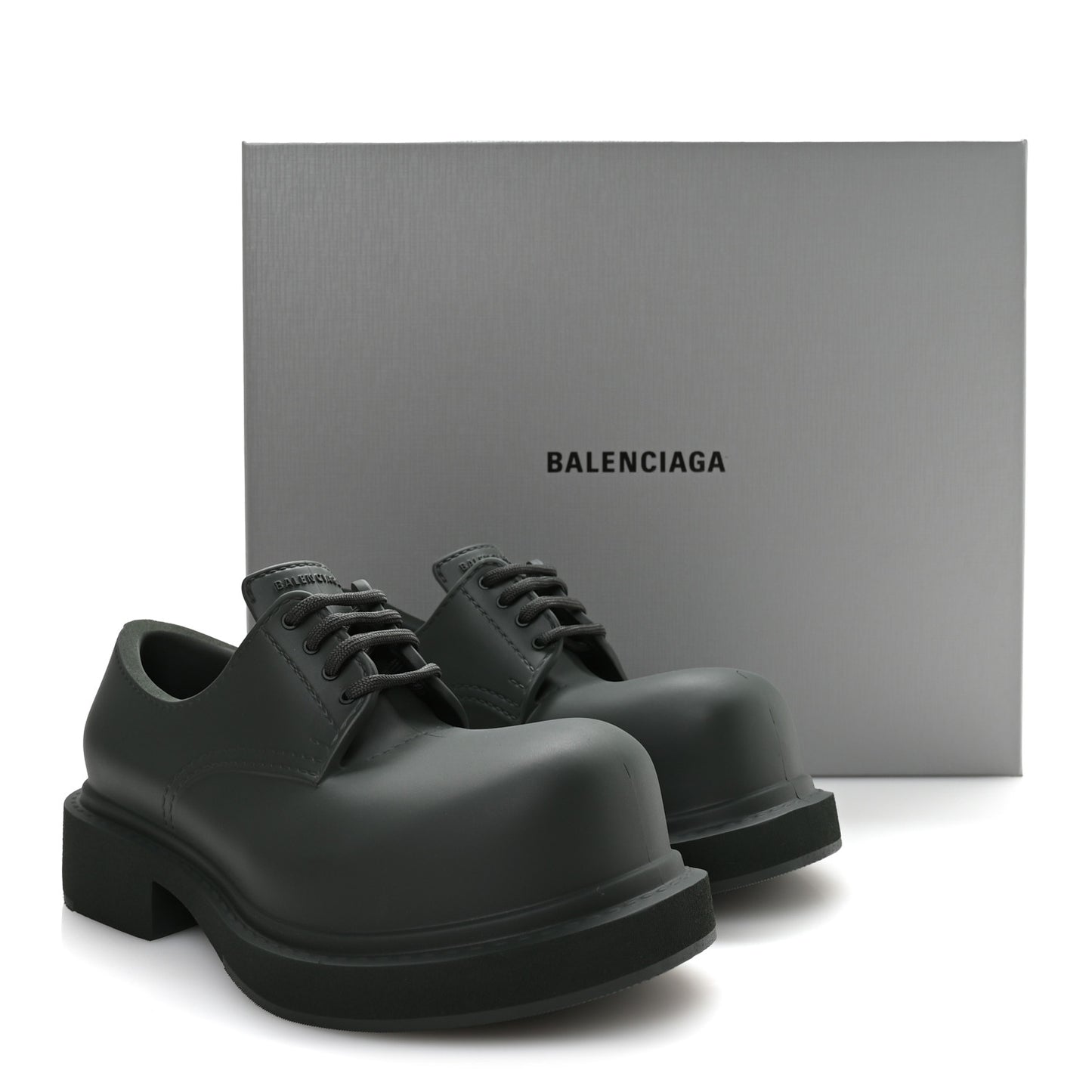 Rubber Steroid Derby Shoes 37 Dark Khaki