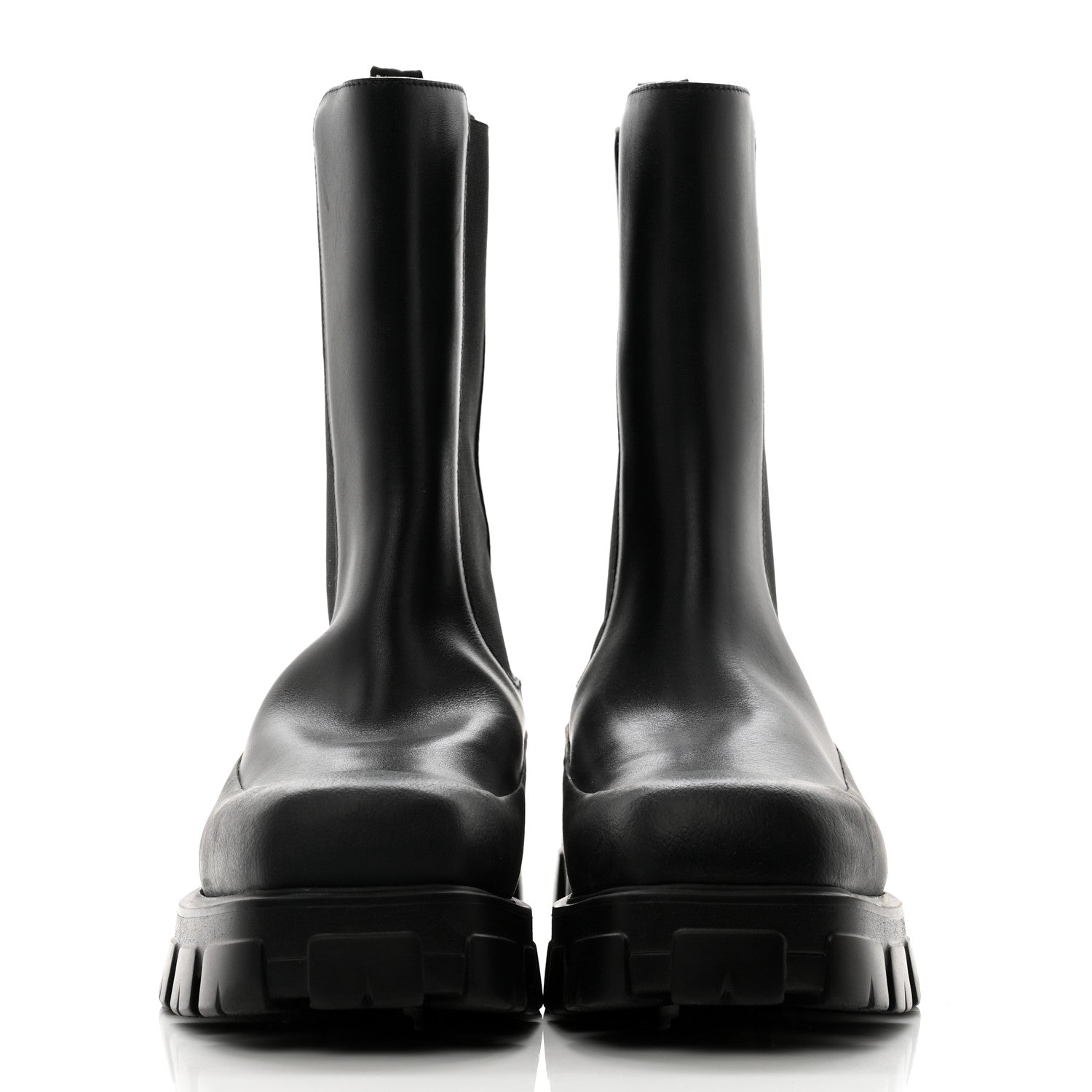 Prada Spazzolato Rois Monolith Chelsea 55mm Tall Boots 8 Black 2 of 9