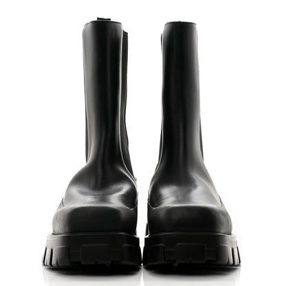Prada Spazzolato Rois Monolith Chelsea 55mm Tall Boots 8 Black 2 of 9
