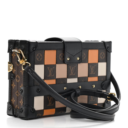 Louis Vuitton Monogram Tressage Petite Malle Beige White Orange 3 of 9