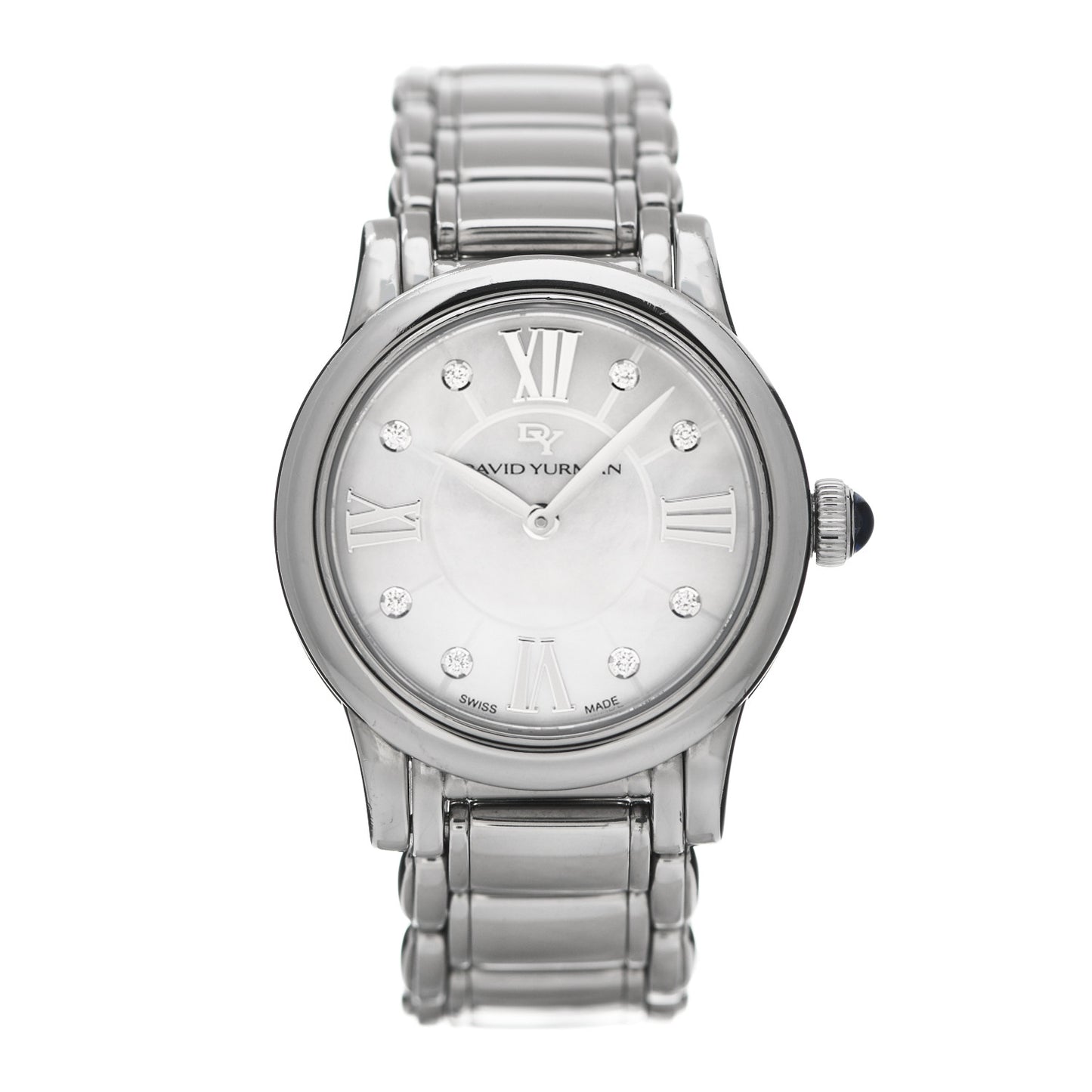 Stainless Steel Diamond Mother of Pearl 30mm Classic Quartz Watch