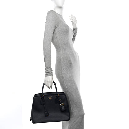 Prada Saffiano Lux Parabole Tote Baltico 2 of 10