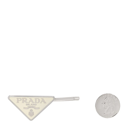 Prada Metal Triangle Hair Clip Set White 2 of 5