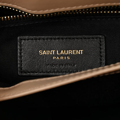 Saint Laurent Calfskin Y Quilted Monogram Toy Loulou Crossbody Bag Latte 7 of 11
