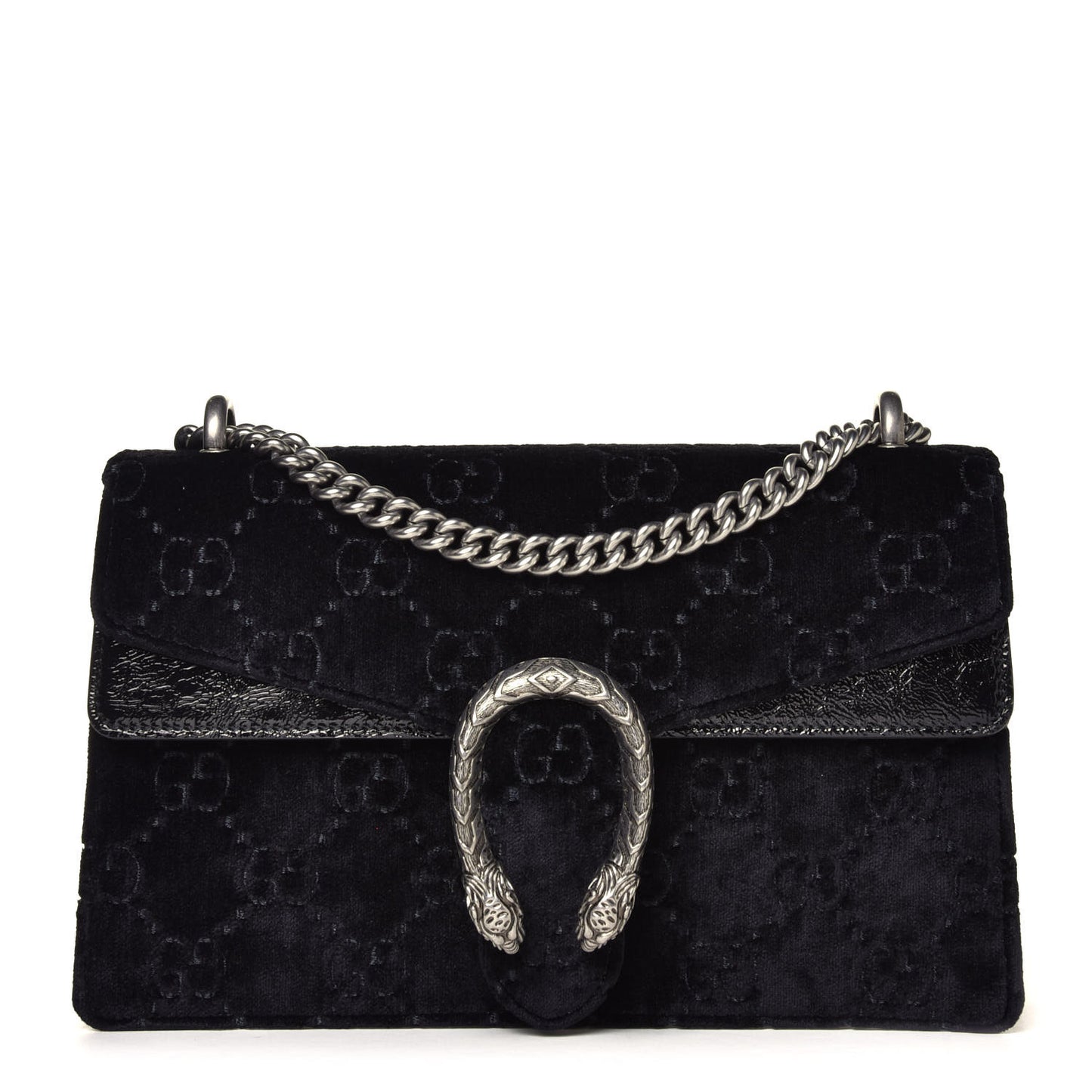 Velvet GG Monogram Small Dionysus Shoulder Bag Blue Black