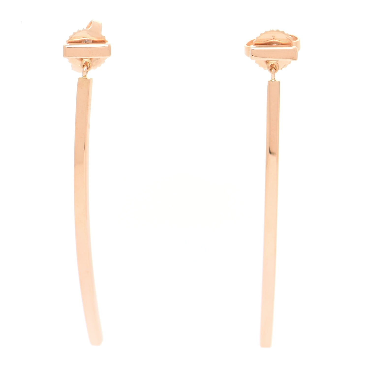 Tiffany 18K Yellow Gold T Bar Earrings 1 of 7