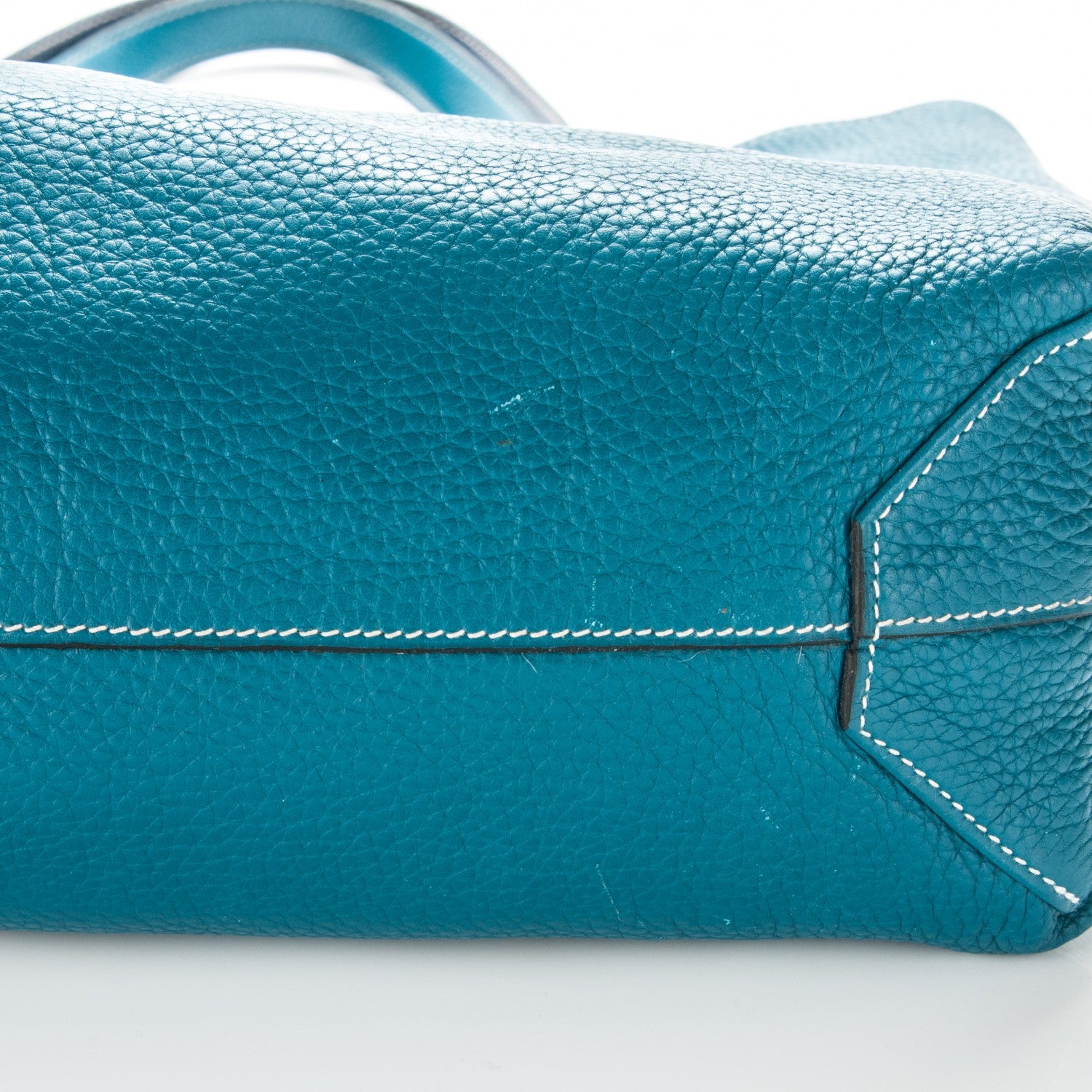 Hermes Taurillon Clemence Double Sens 36 Reversible Tote Bleu Sapphire Izmir 8 of 19