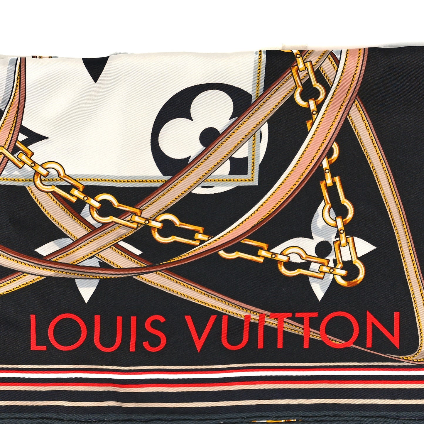 Silk Monogram Ultimate Square 90 Scarf Black