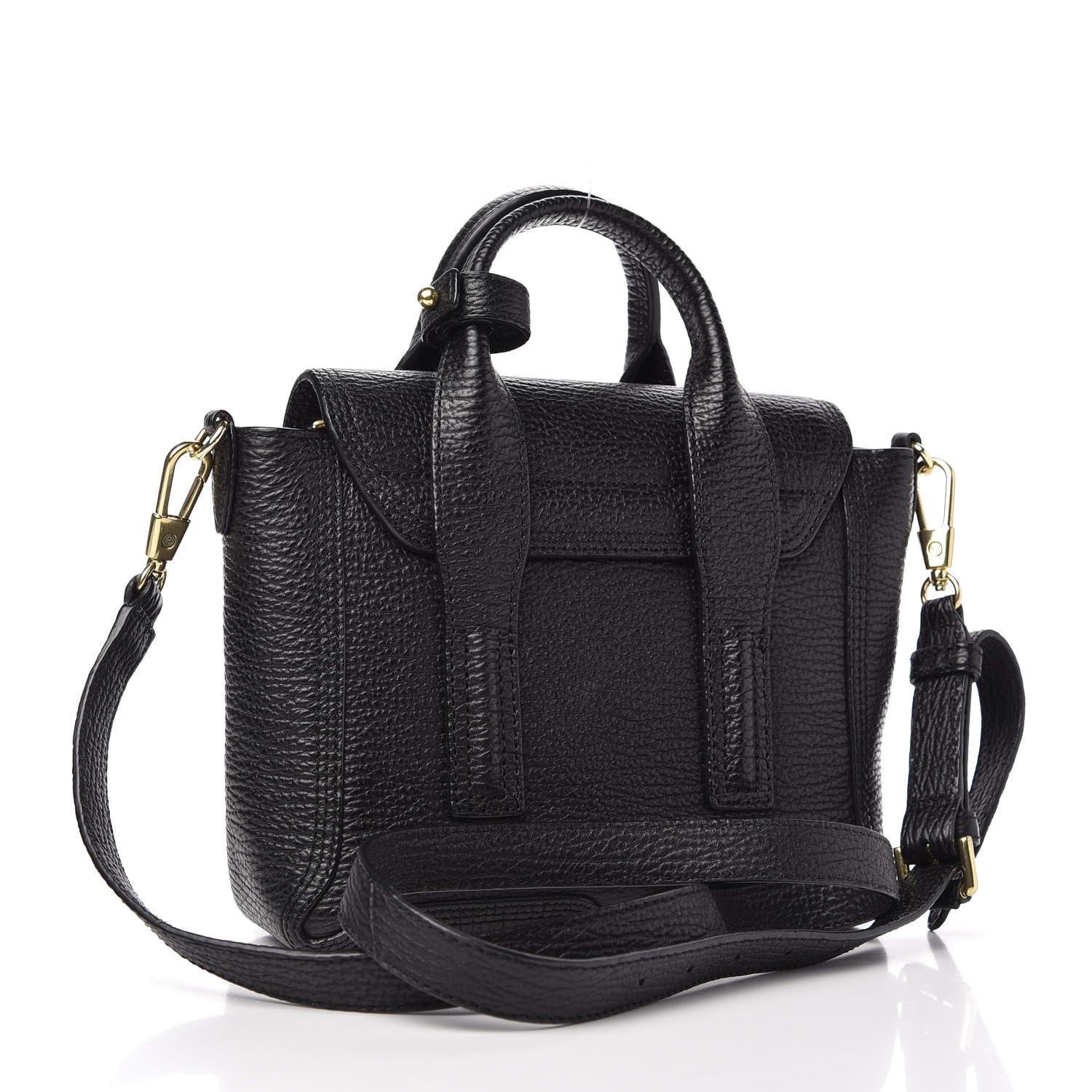 3.1 Phillip Lim Textured Calfskin Mini Pashli Satchel Black 3 of 9