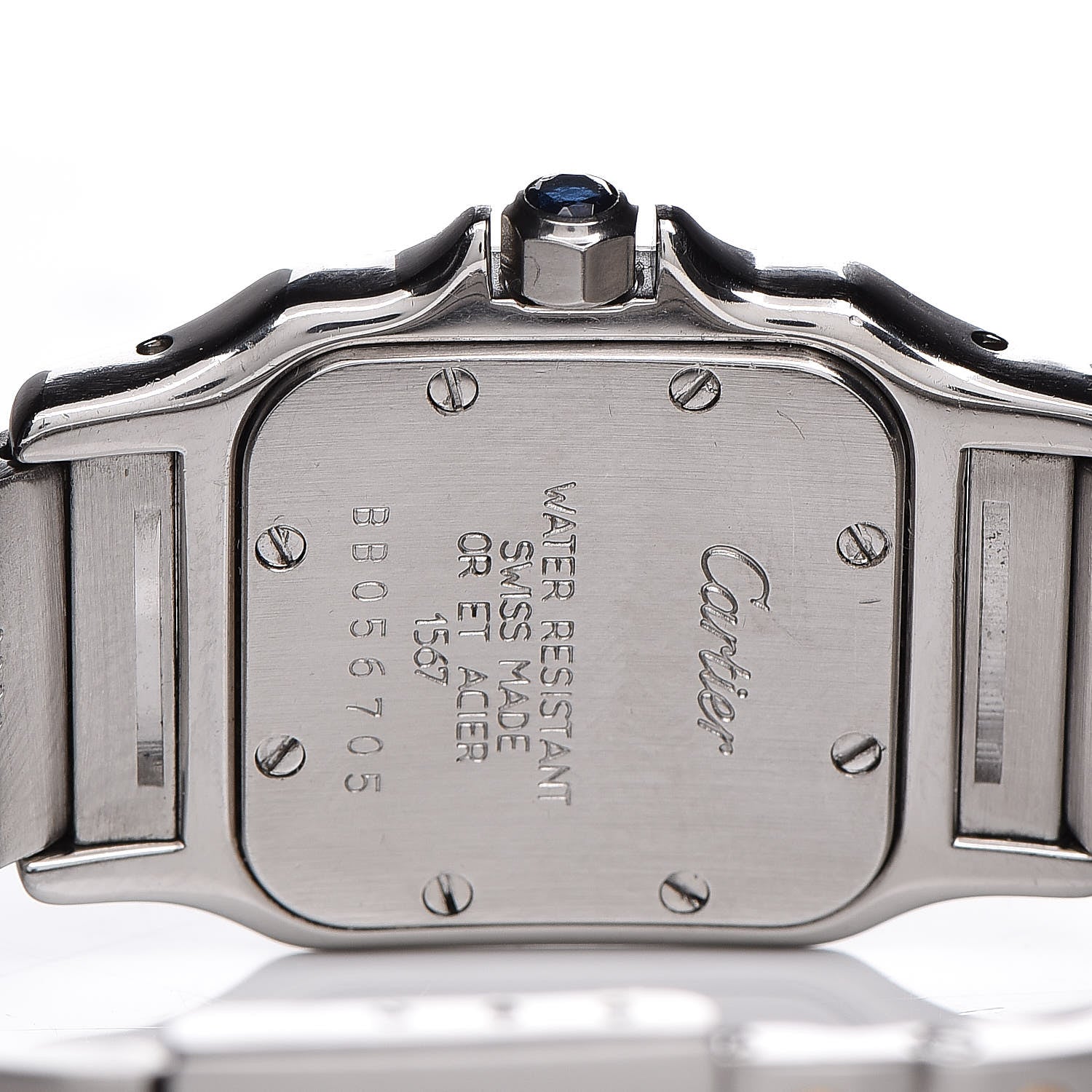 Cartier Stainless Steel 18K Yellow Gold 24mm Santos De Cartier Galbee Quartz Watch 5 of 8