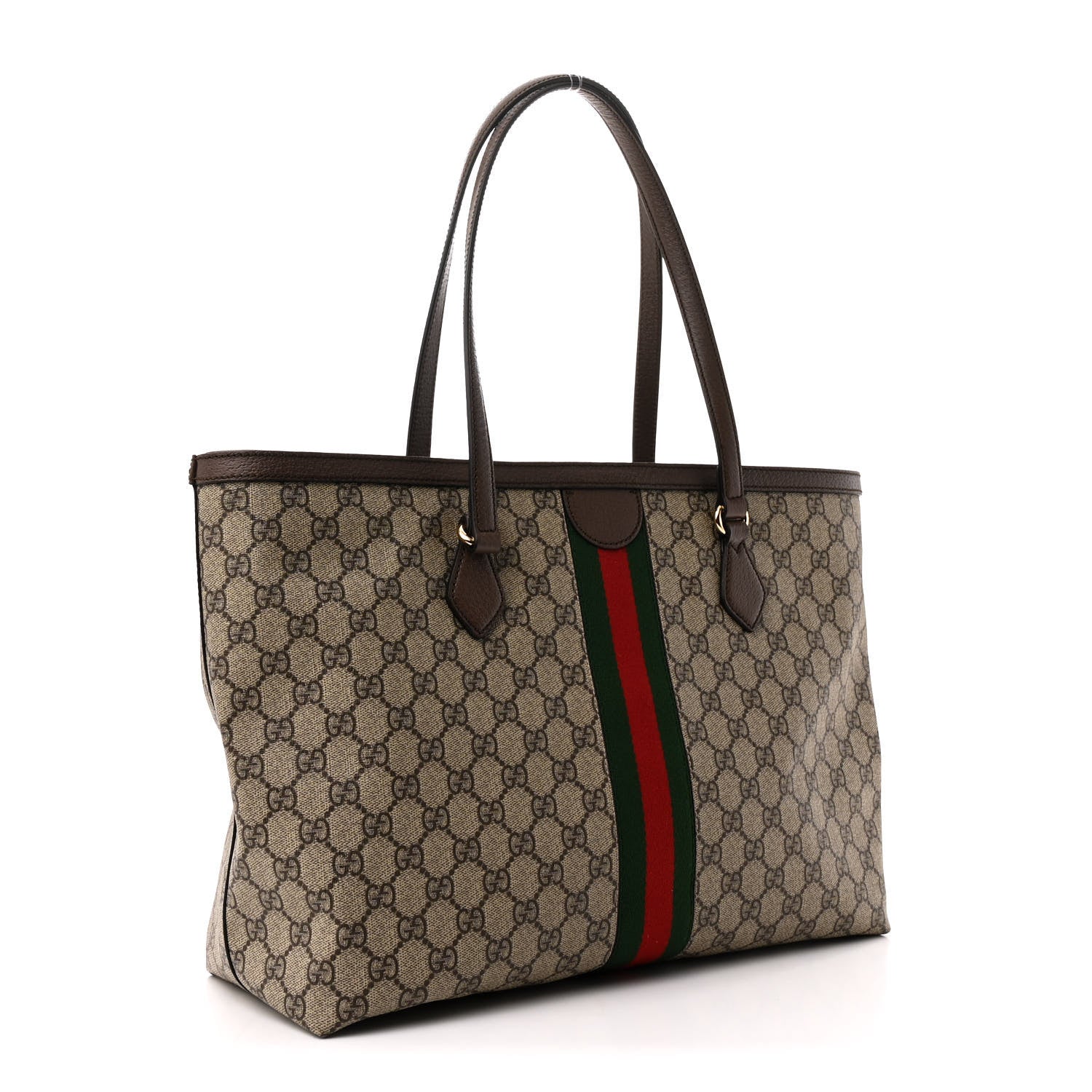Gucci GG Supreme Monogram Medium Ophidia Shopping Tote Brown 3 of 10