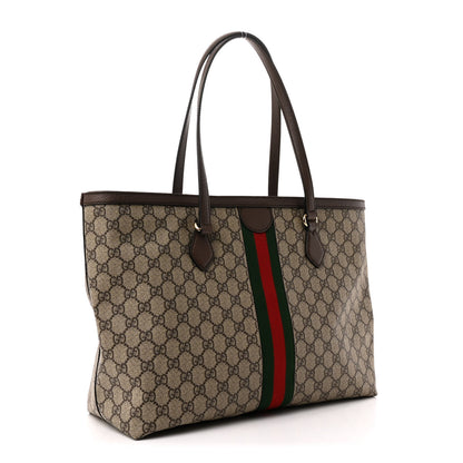 Gucci GG Supreme Monogram Medium Ophidia Shopping Tote Brown 3 of 10
